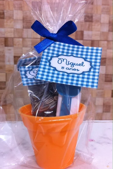Lembrancinha tema Picnic | Kit jardinagem completo para plantio