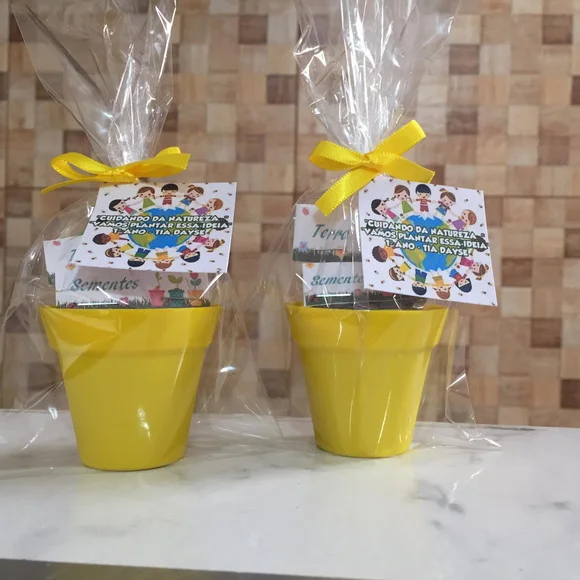 Lembrancinha personalizada Kit jardinagem plantio Ecologico - Escolar