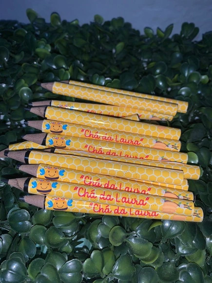 Mini Lápis Personalizado Abelhinha