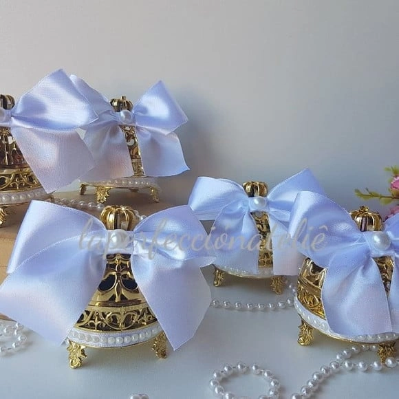Mini porta-joias dourado
