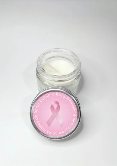 Mini Vela Perfumada Personalizada Outubro Rosa 35 gr