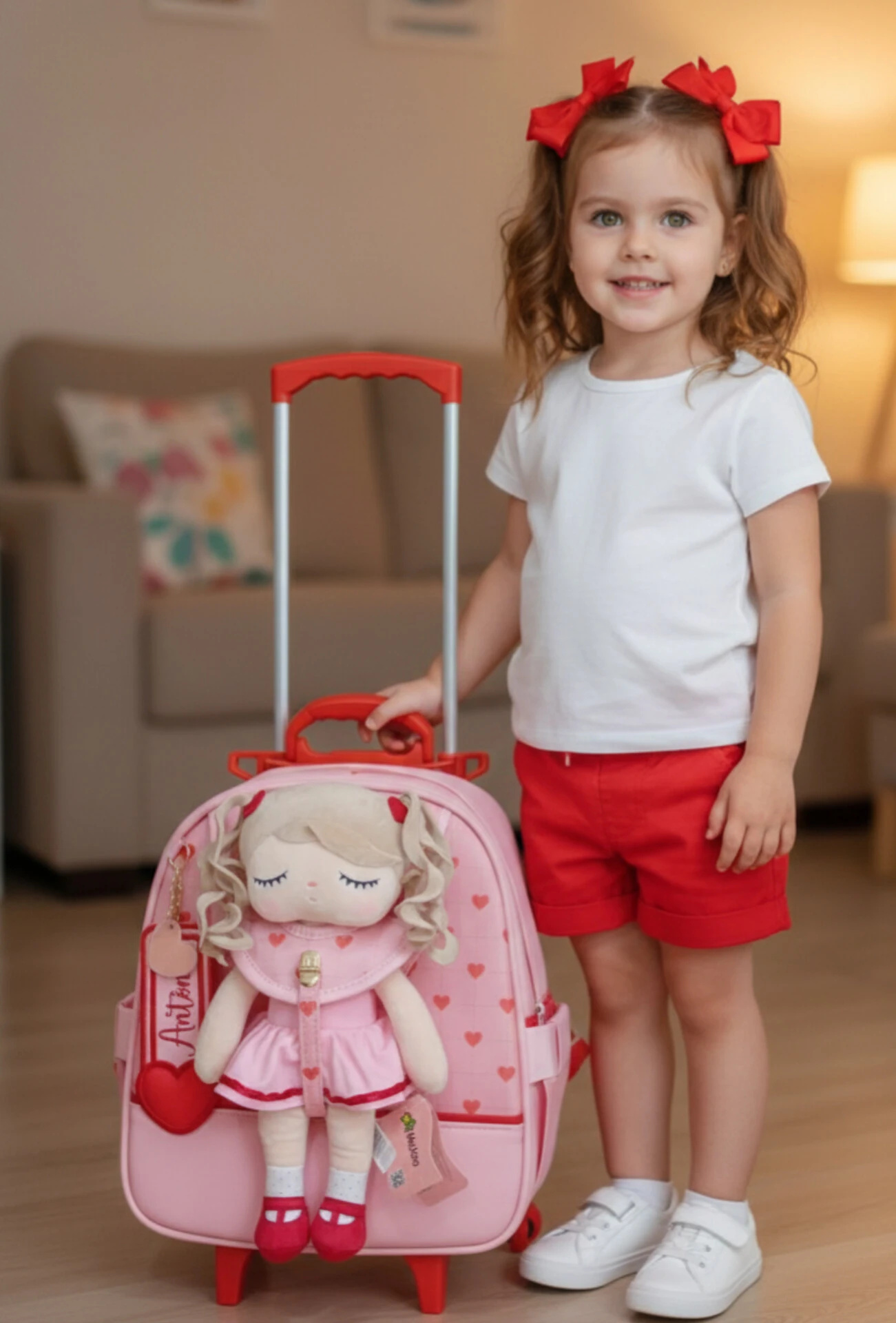 Mochila escolar personalizado de rodinhas