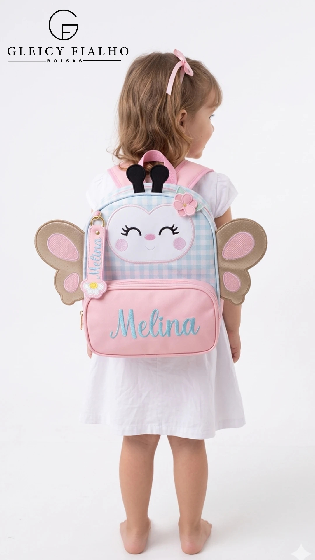 Mochila infantil borboleta