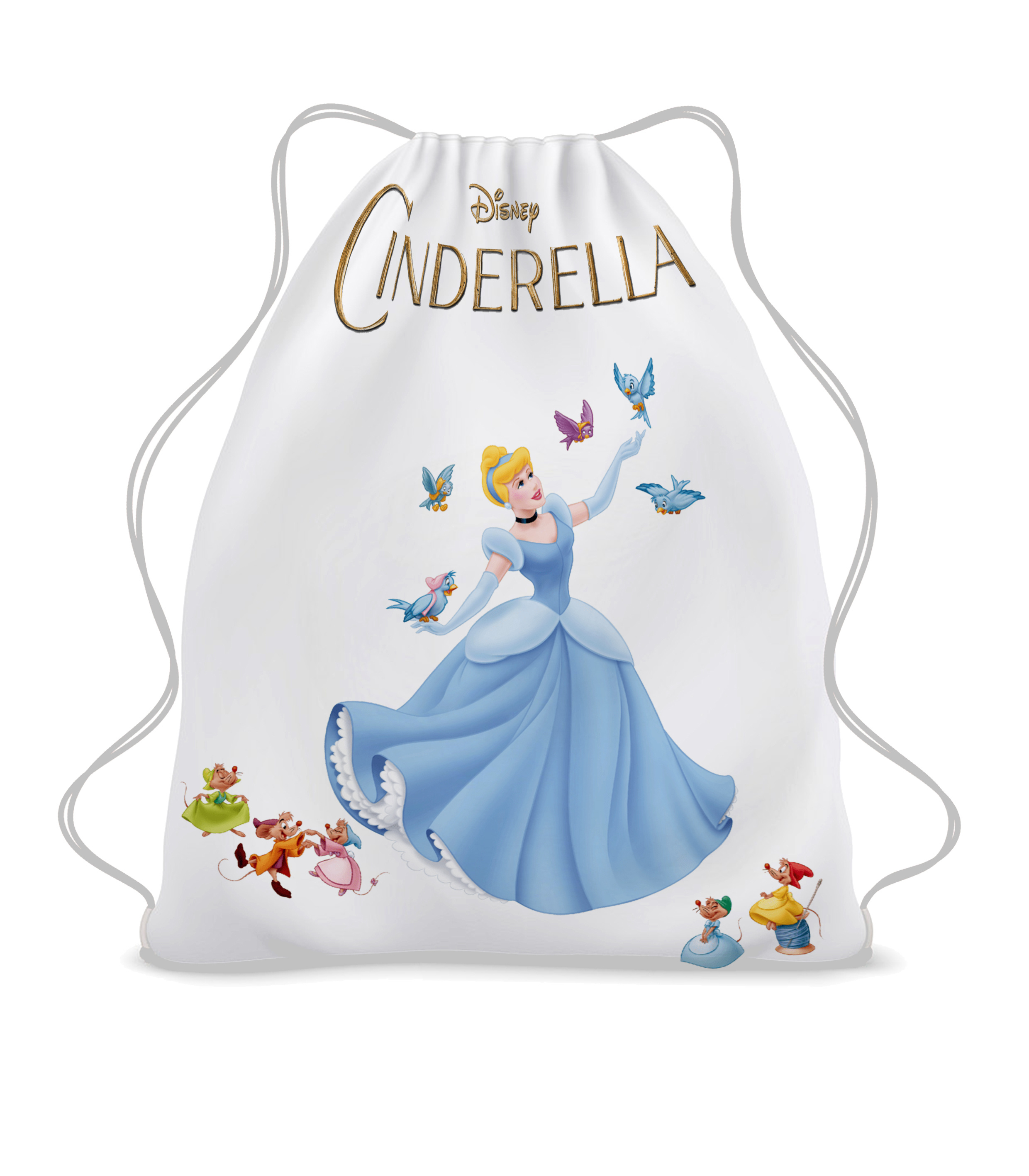 Mochilinha Sacochila Cinderela aniversárrio /Lembrancinha de aniversário Cinderela