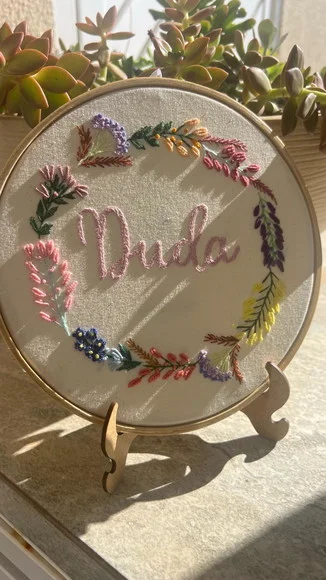 Nome Personalizado- Bordado em Bastidor