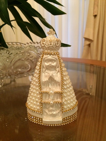 Nossa Senhora Aparecida Baby Pérolas 13cm Personalizada