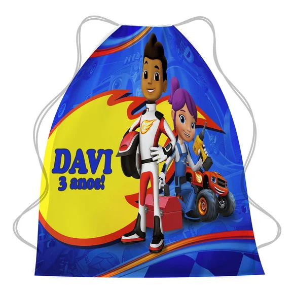 Pacote com 40 Mochila Sacochila Blaze Monster Machines