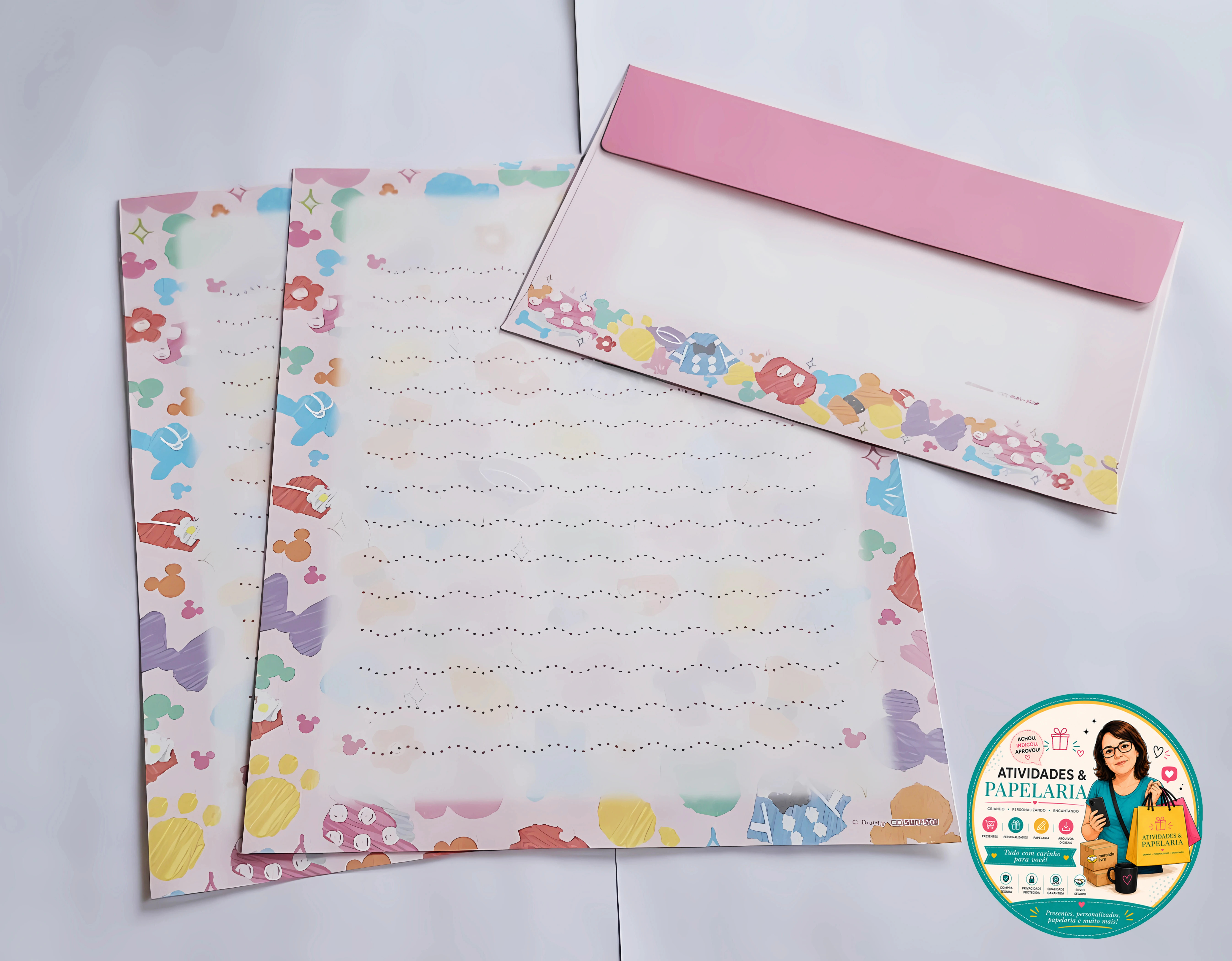 Papel de carta antigo – Disney