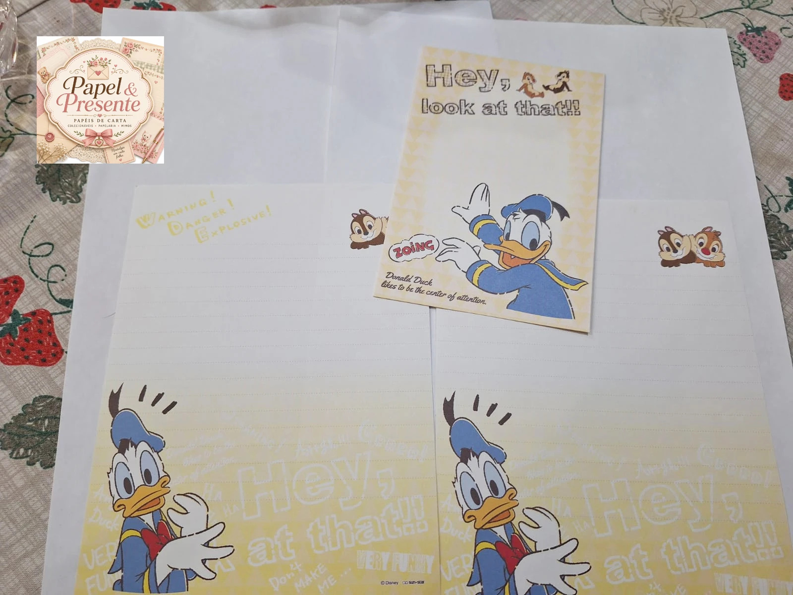 Papel de carta antigo – Disney Pato Donald