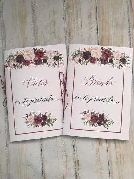 Par de Caderno de Votos de Casamento Ref. 2154