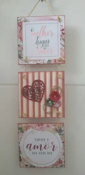 Placa Decorativa com Frases Motivacionais