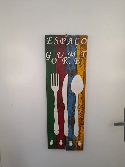 Placa Decorativa Espaço Gourmet Colorida
