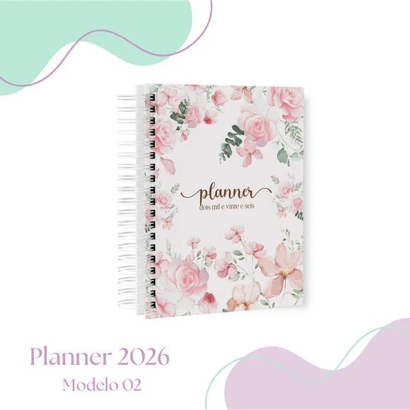 Planner 2026(escolha a Capa) - sem Divisórias - Mod 02