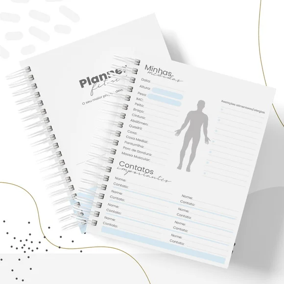 Planner Fitness Masculino (escolha Sua Capa)