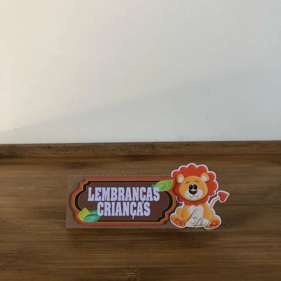 Plaquinha de Identificação Comida