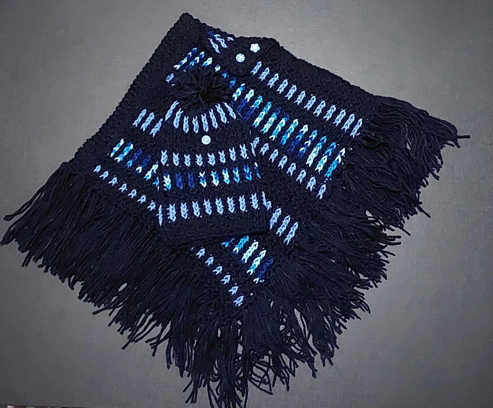 Poncho infantil mesclado 2 anos