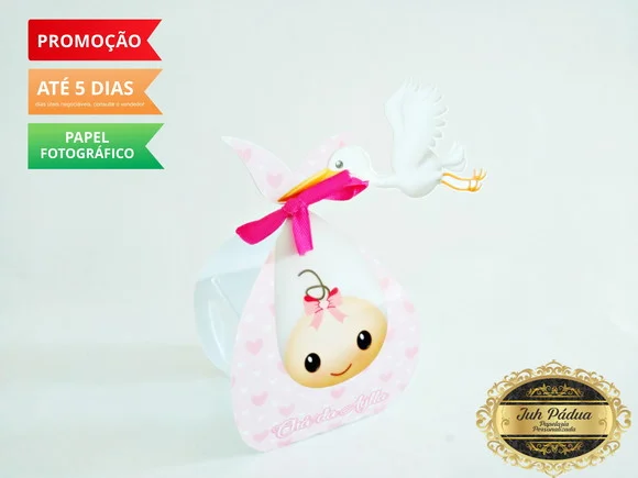 Porta caixa acrilica cegonha