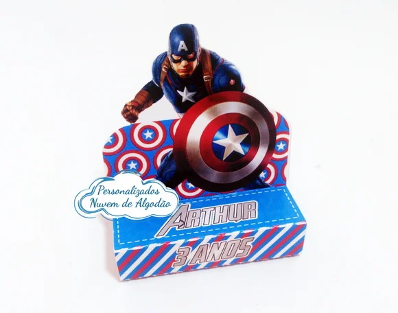 Porta Chocolate Duplo - Capitão América