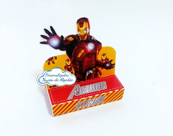 Porta Chocolate Duplo - Homem de Ferro
