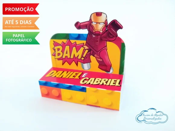 Porta chocolate duplo Lego Marvel