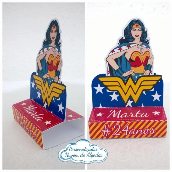 Porta Chocolate Duplo - Mulher Maravilha