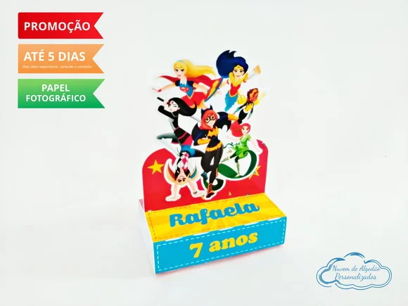 Porta chocolate duplo Super Hero Girls