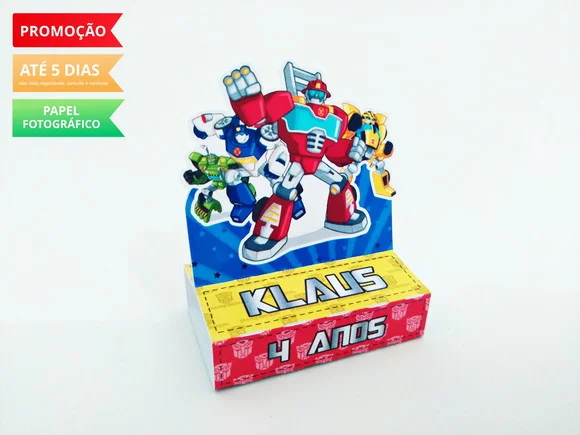 Porta chocolate duplo Transformers