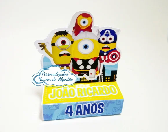 Porta Chocolate - Minions Super Heróis