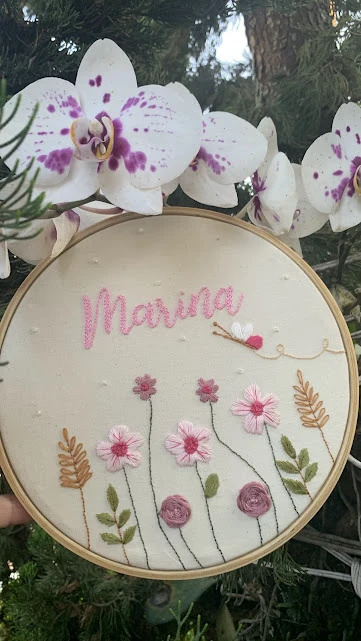 Porta de Maternidade - Marina - Bordado Livre