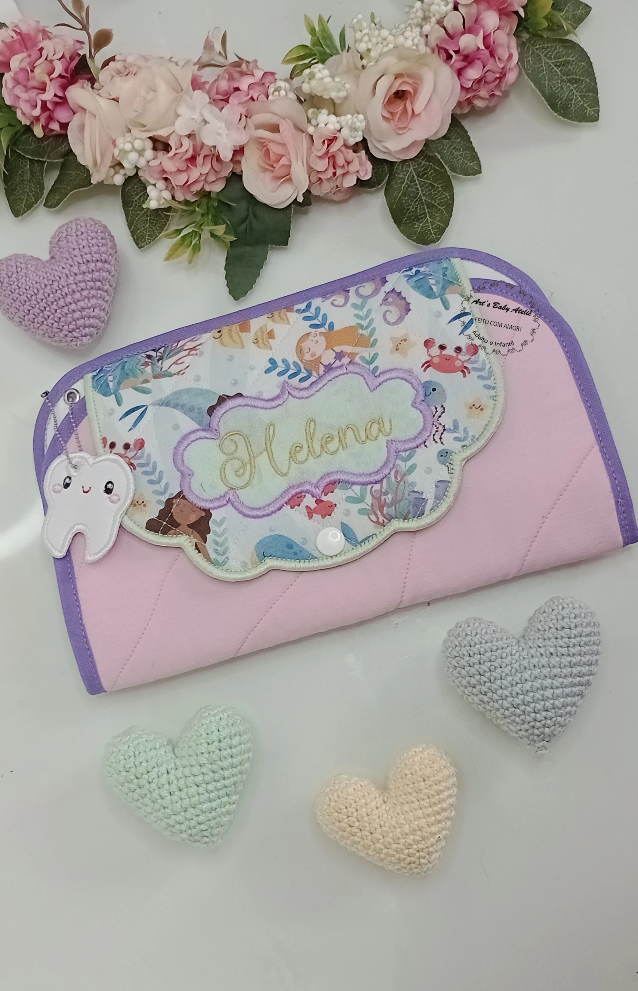 Porta escova Escolar Infantil luxo , Porta Escova, Pasta de Dente e Toalhinha Impermeável personalizado com nome
