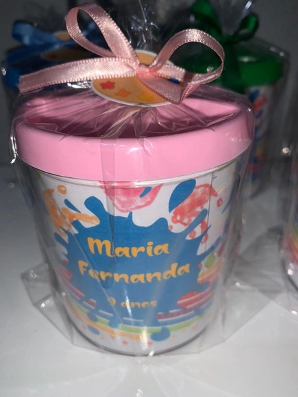 Porta Lápis em Acrílico Personalizado Pintando o Sete