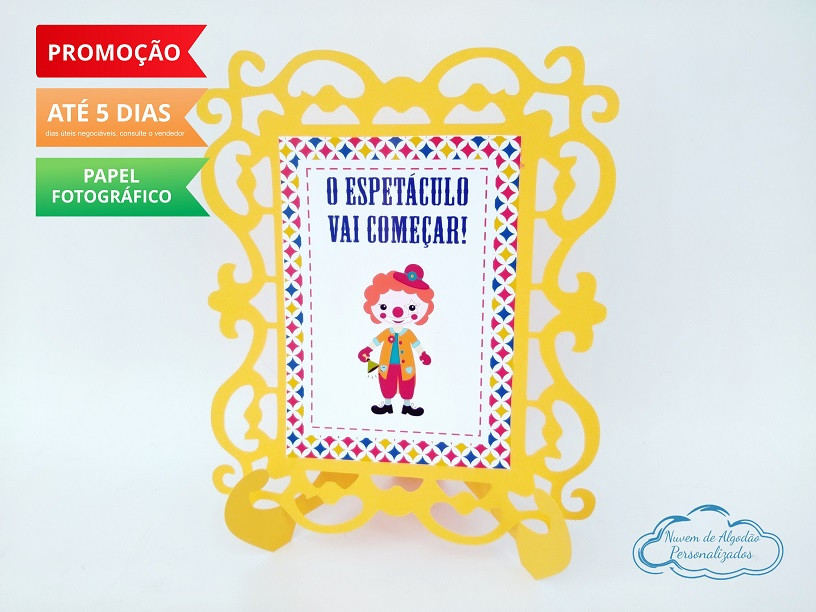 Porta retrato Circo - Amarelo