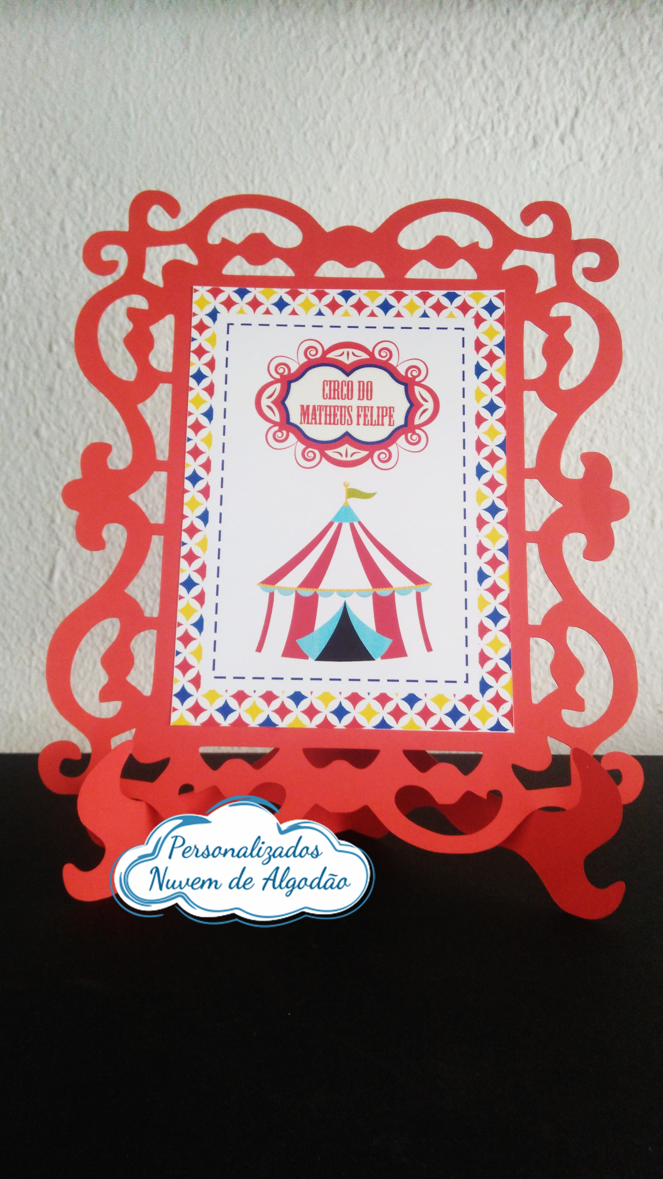 Porta retrato Circo - Vermelho