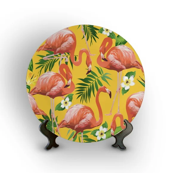 Prato de Porcelana Decorativo Pelicano