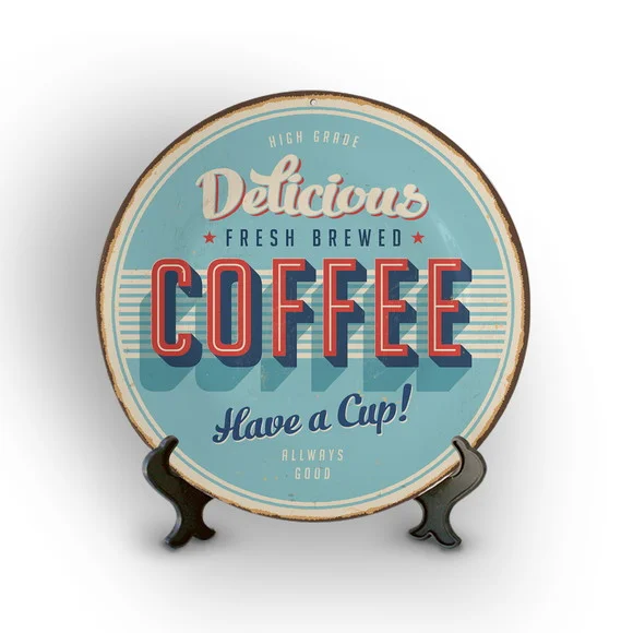 Prato Decorativo Coffee