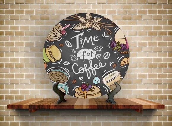 Prato Decorativo Coffee