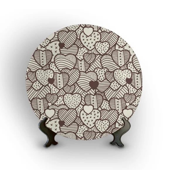 Prato Decorativo Corações