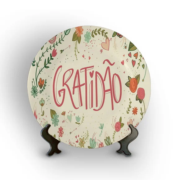 Prato Decorativo Gratidão