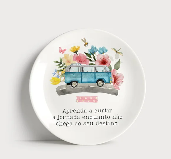 Prato Decorativo Kombi Floral