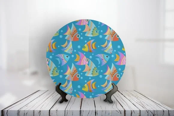 Prato Decorativo Peixes