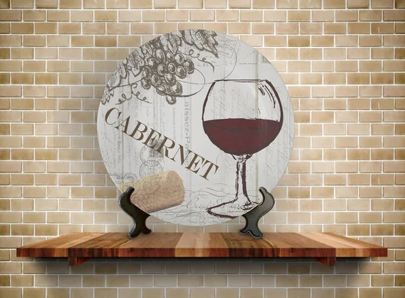 Prato Decorativo Vinho