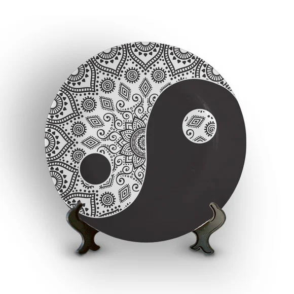 Prato Decorativo Yin Yang