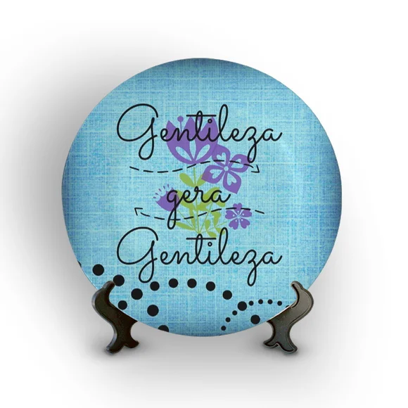 Prato Porcelana Decorativo Gentileza Gera Gentileza