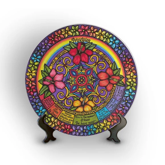 Prato Porcelana Decorativo Mandala