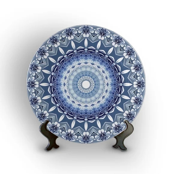 Prato Porcelana Decorativo Mandala
