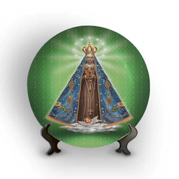 Prato Porcelana Decorativo Nossa Senhora
