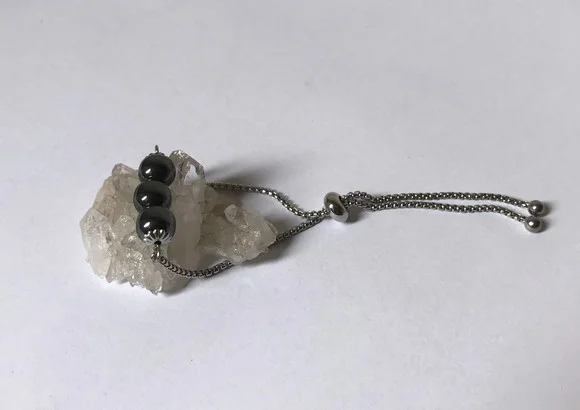 Pulseira Aço Inoxidável Ajustável Hematita Nao Magnética