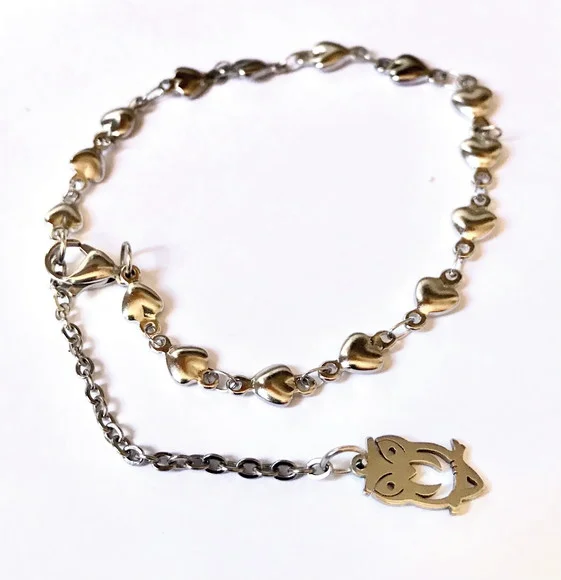 Pulseira Aço Inoxidável com Coruja em Inox