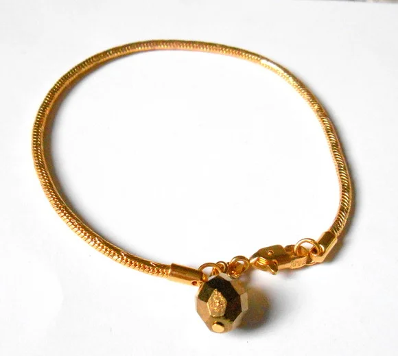 Pulseira folheada a ouro com cristal Theco