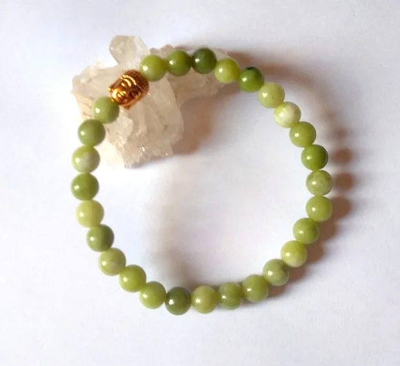 Pulseira Japamala com Jade Verde 27 Contas